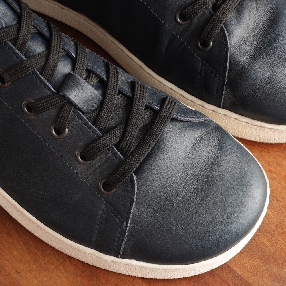 Groundies Sneakers Mens SZ 10 Navy Blue Leather Barefoot Minimalist Urban Shoes - Picture 4 of 14
